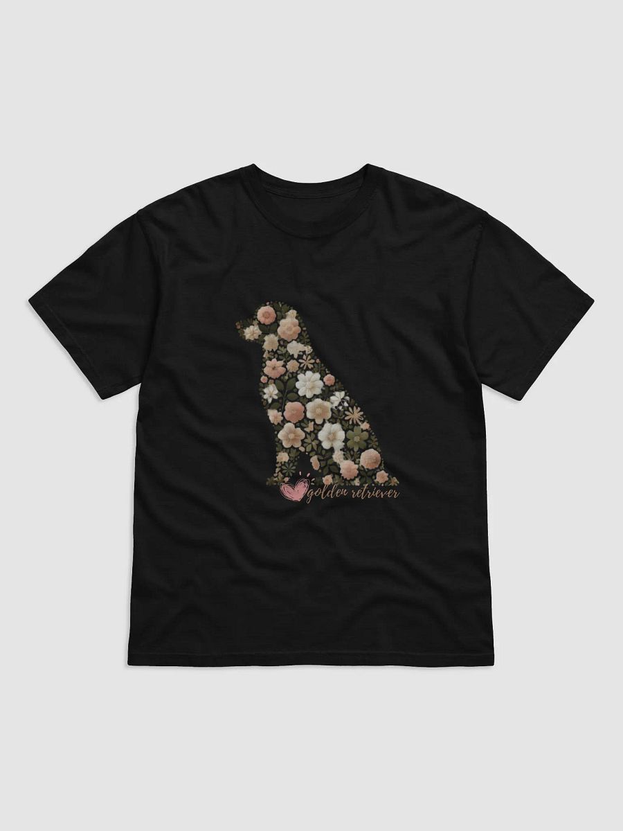 Floral Golden Retriever: Gentle and Loving Silhouette Art product image (1)