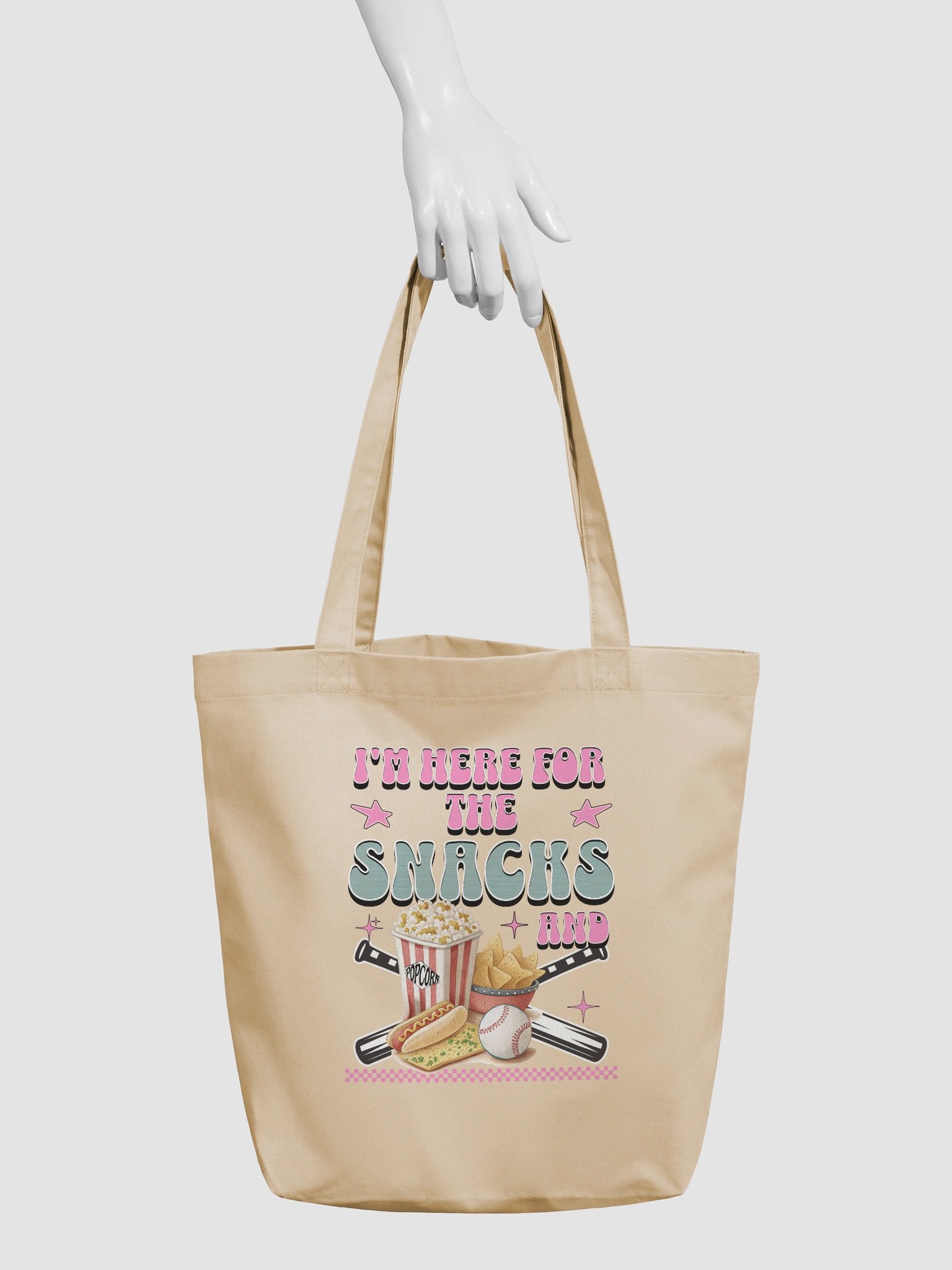 Im Here For The Snacks And Baseball Game Day Tote Bag product image (3)