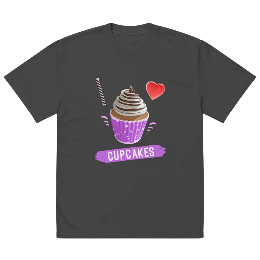 I Love Cupcakes - Oversized Faded T-Shirt product image (2)