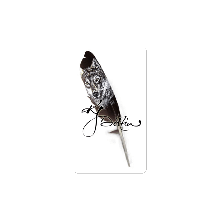 feather wolf magnet product image (2)