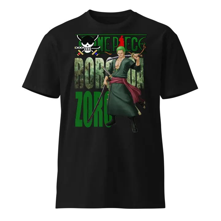 Roronoa Zoro Green Swords Premium T-Shirt product image (1)