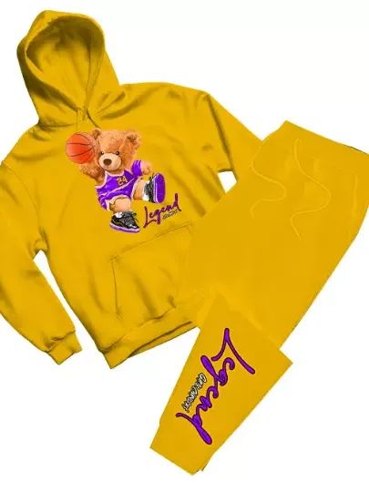 Legend Bear 24 Hoodie and Pant Set For Kids-Streetwear-Game Changers product image (2)