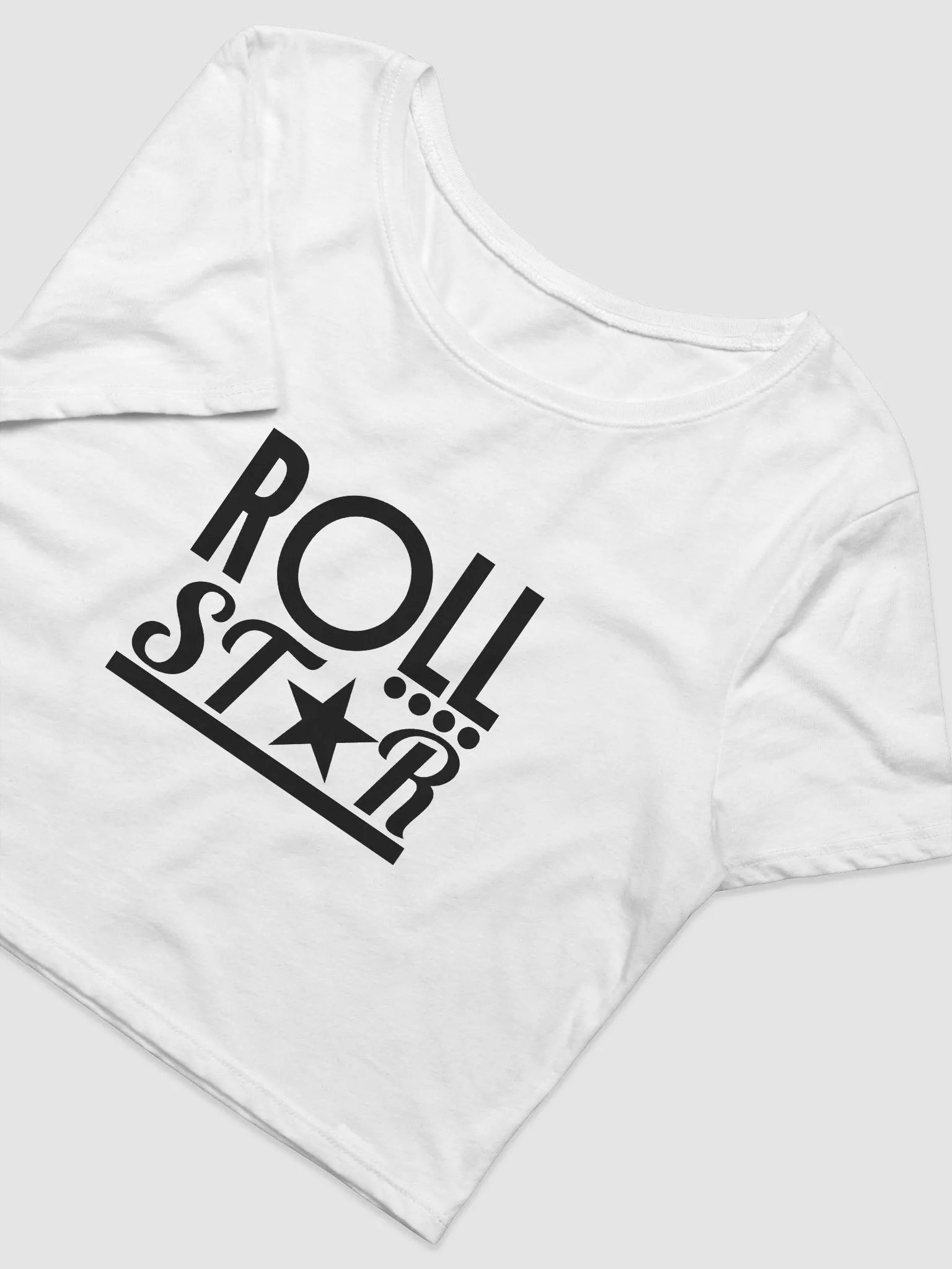 OG ROLLSTAR BLACK LOGO CROP TOP product image (2)
