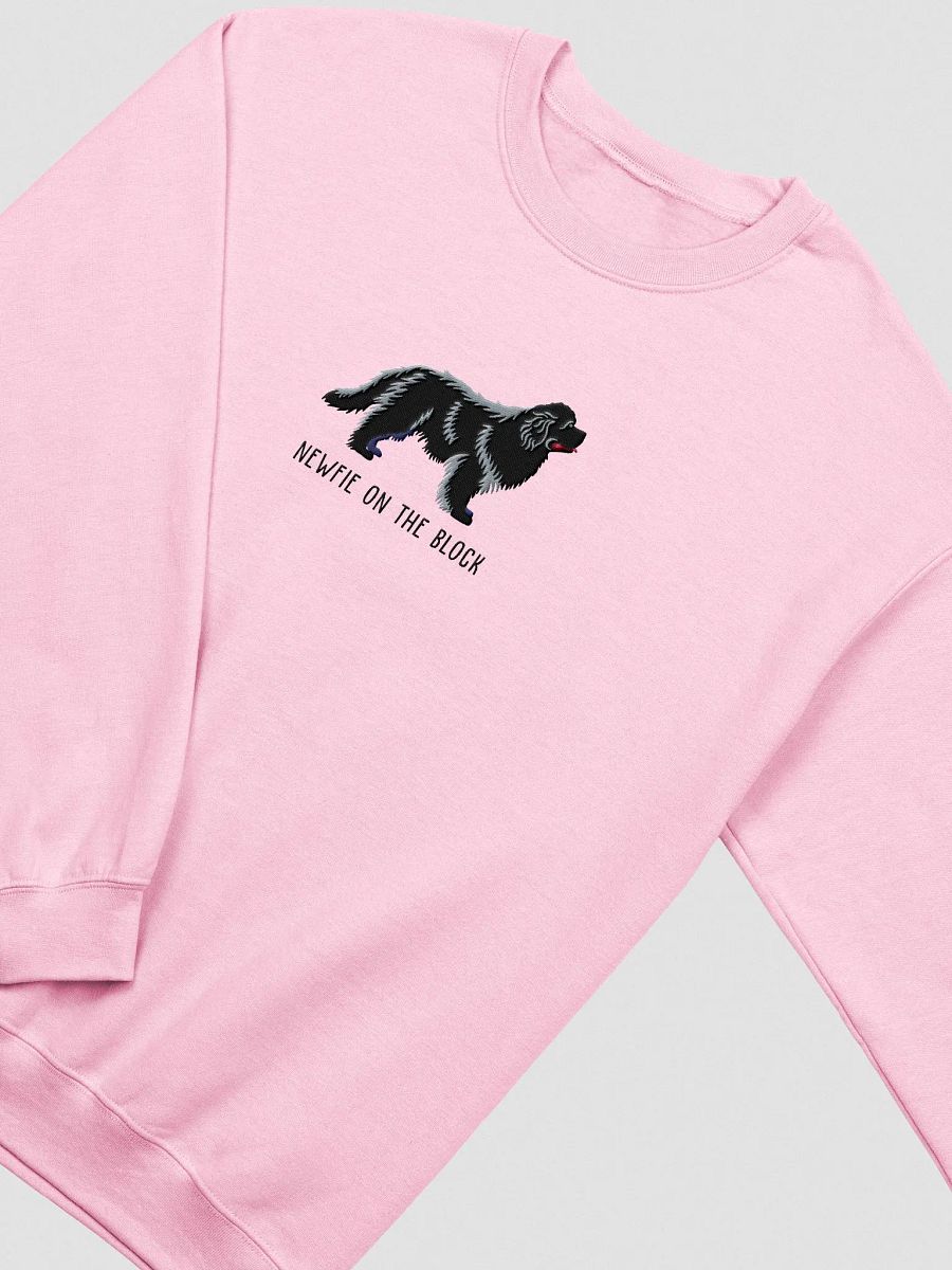 Newfie on the Block Sweatshirt (Embroidered) of a Newfoundland(Black) product image (6)