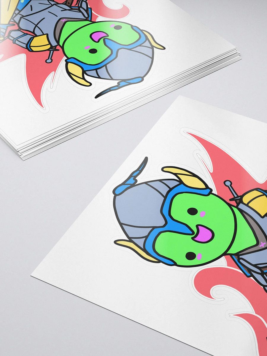 RPG Worm - Fighter Class Kiss Cut Sticker product image (5)