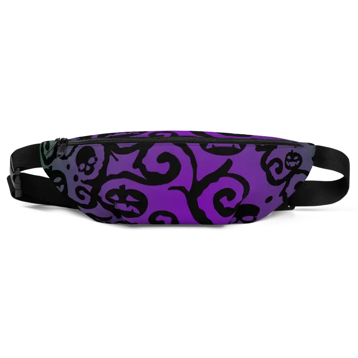 Green & Purple Scary Pumpkins Skull Fanny Pack product image (2)