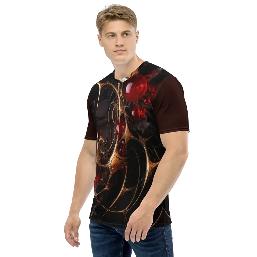 Crimson Filament All-Over Print T-Shirt product image (3)