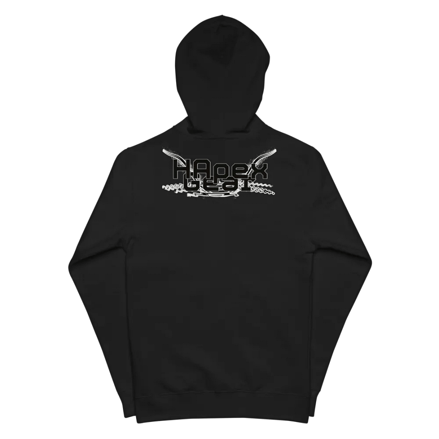 Fleece Zip Up Hoodie - Embroidered - Black HApex Gear Black Logo product image (4)