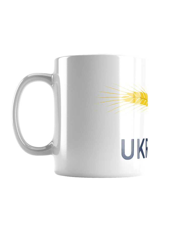 Ukraine Wheat Cornflower Agricultural Heritage Ukrainian Symbol | White Glossy Mug product image (1)