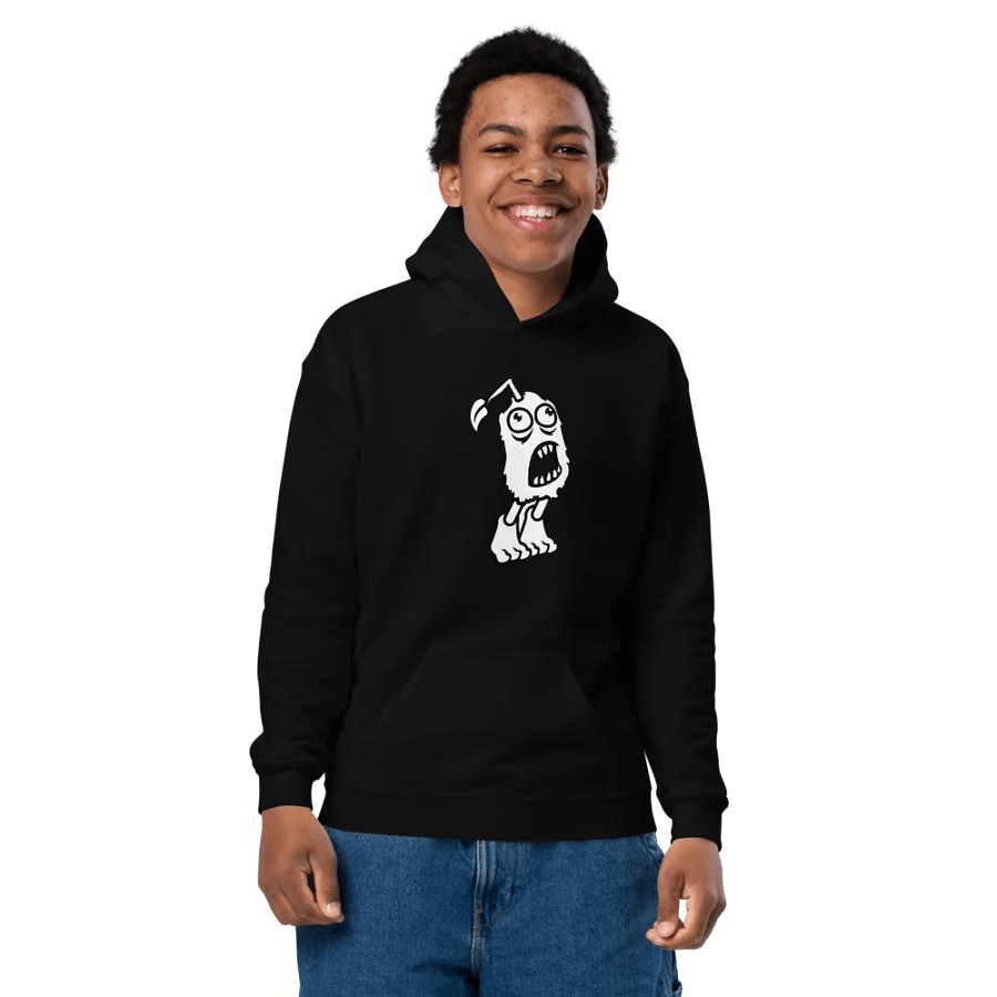 Youth Furcorn Character (White on Dark) Hoodie product image (6)