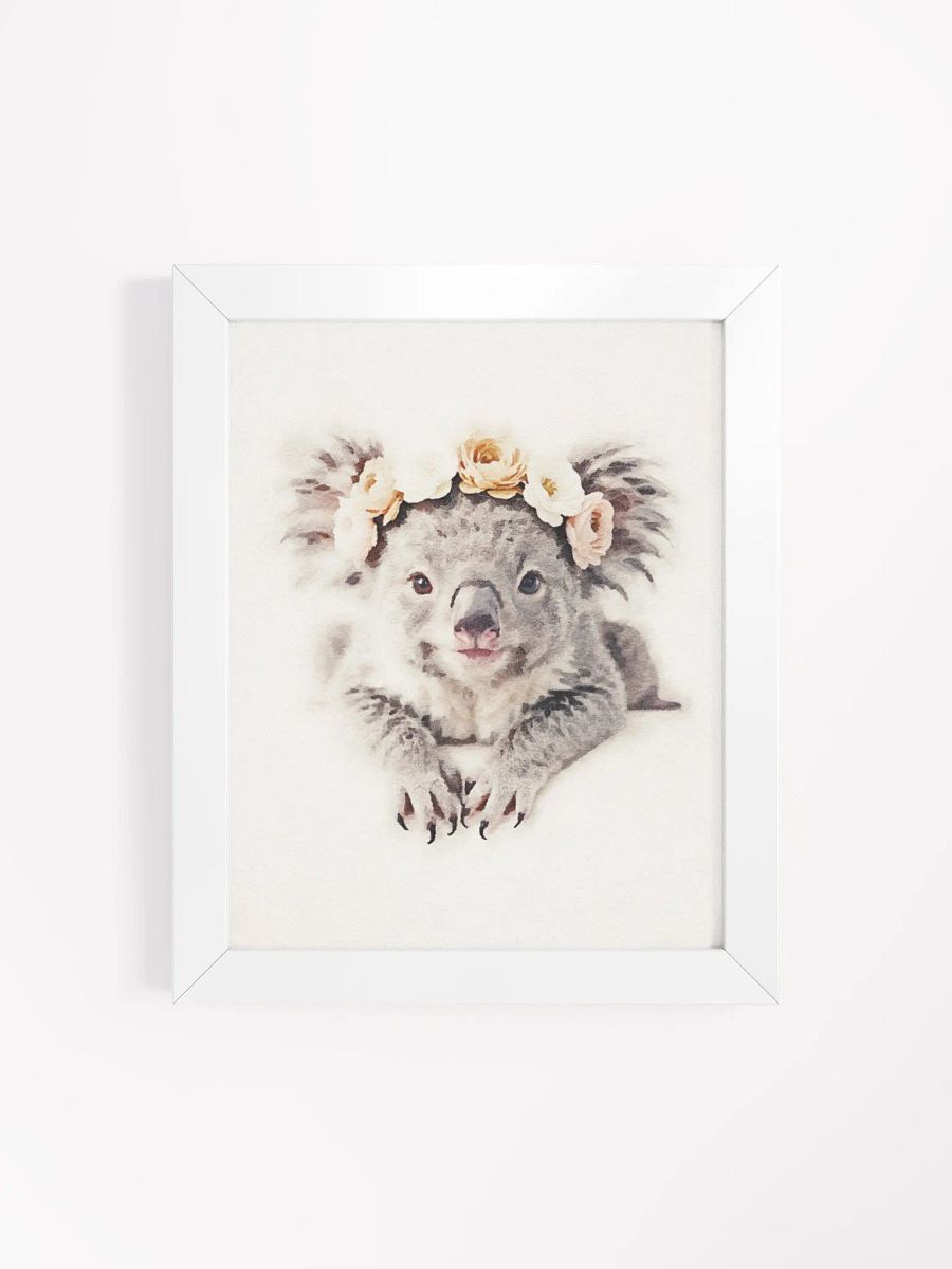 Royal Koala Floral Crown Poster product image (129)