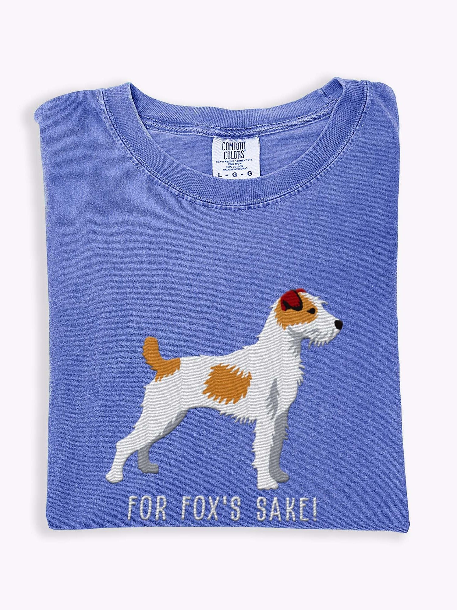 For Fox's Sake! T-Shirt(Embroidered) of a Parson Russell Terrier(Brown & White) product image (1)
