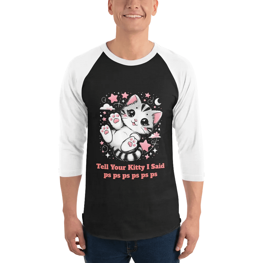 pspsps Kitty Baseball Style Tee - Dark Torso Colors product image (6)