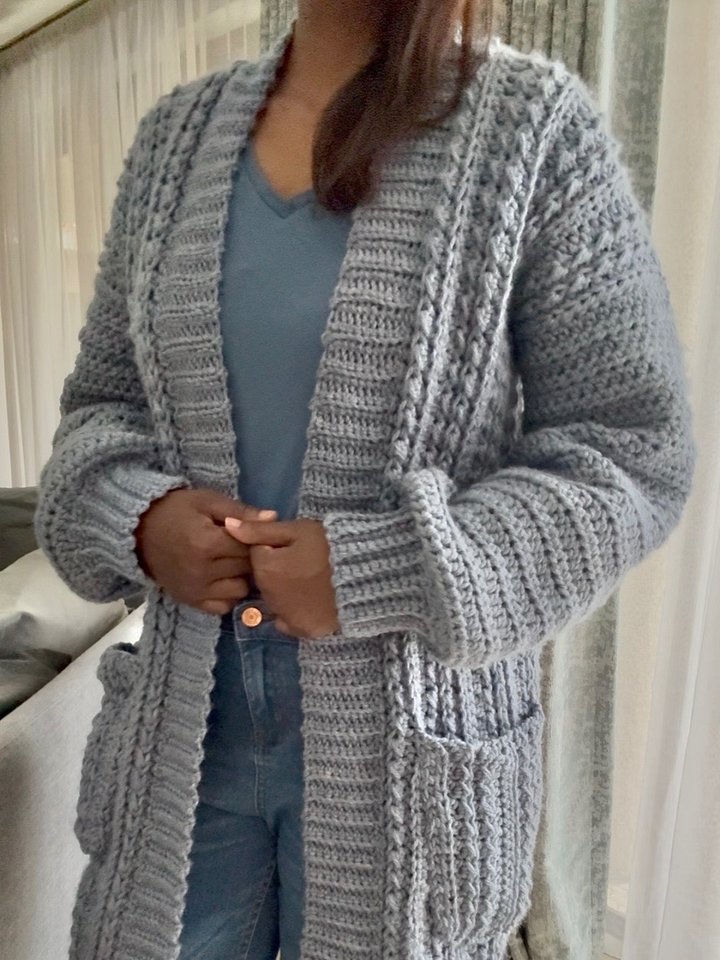 Crochet Warm and Cozy Winter Cardigan Written Pattern product image (2)