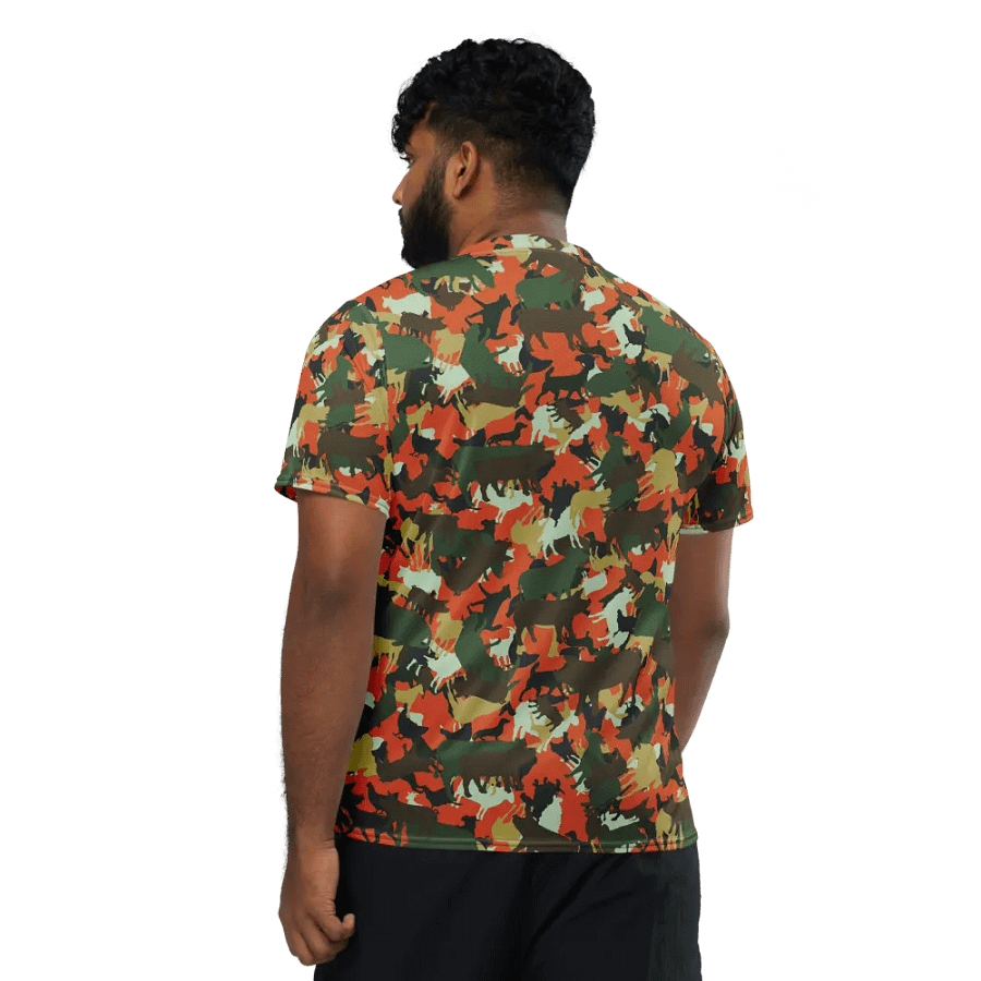FARMOUFLAGE SAFE HUNTING CAMO RECYCLED UNISEX SPORTS JERSEY product image (9)