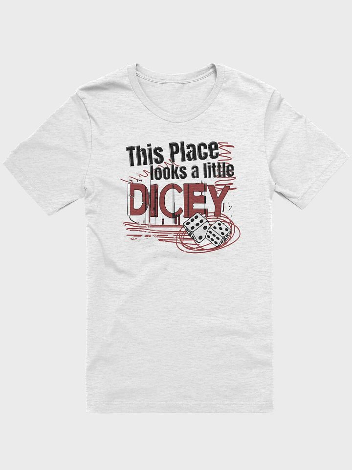 Bad Pun T-shirt for Board Gamers - This Place Looks a Little Dicey - Ash product image (2)