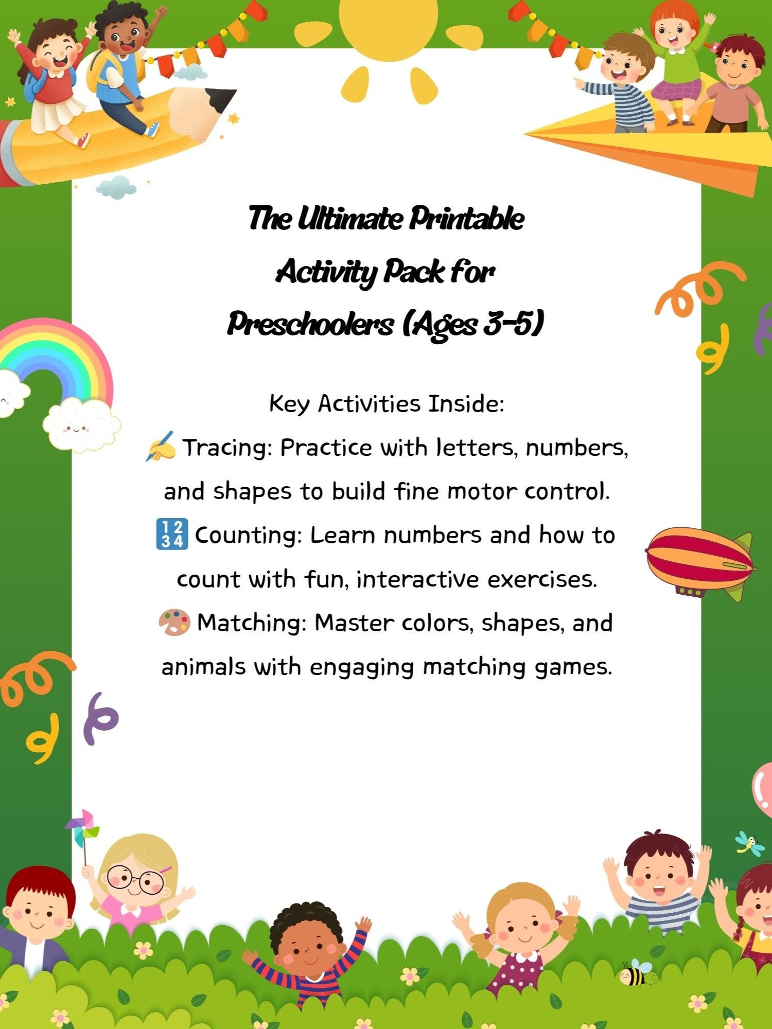 The Ultimate Printable Activity Pack for Preschoolers (Ages 3-5) product image (5)