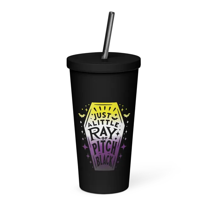 Little Ray Nonbinary Flag Insulated Tumbler product image (1)