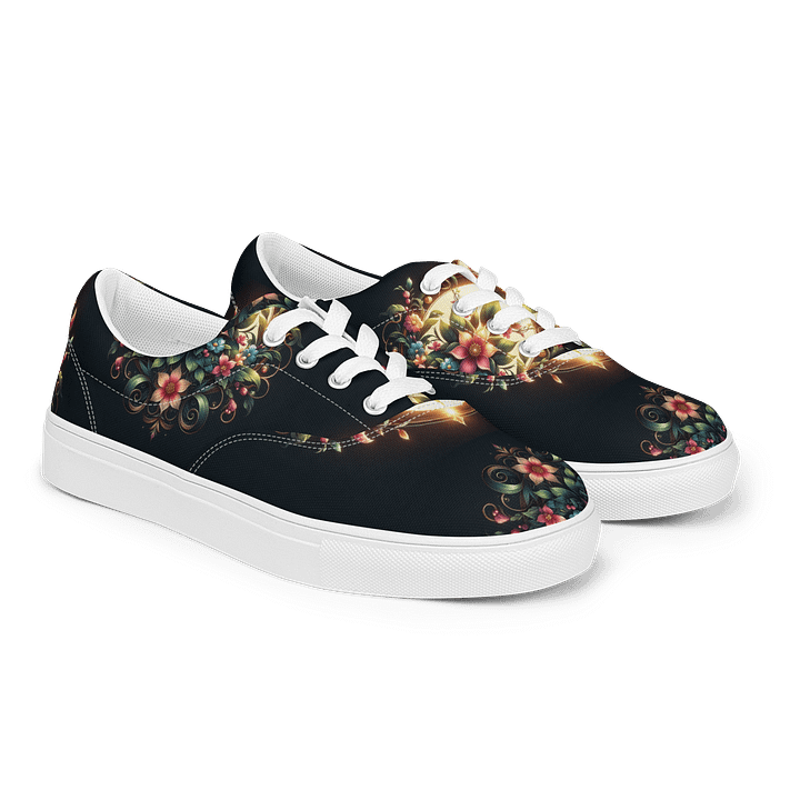 Floral Harmony Lace-Up Canvas Shoes product image (2)