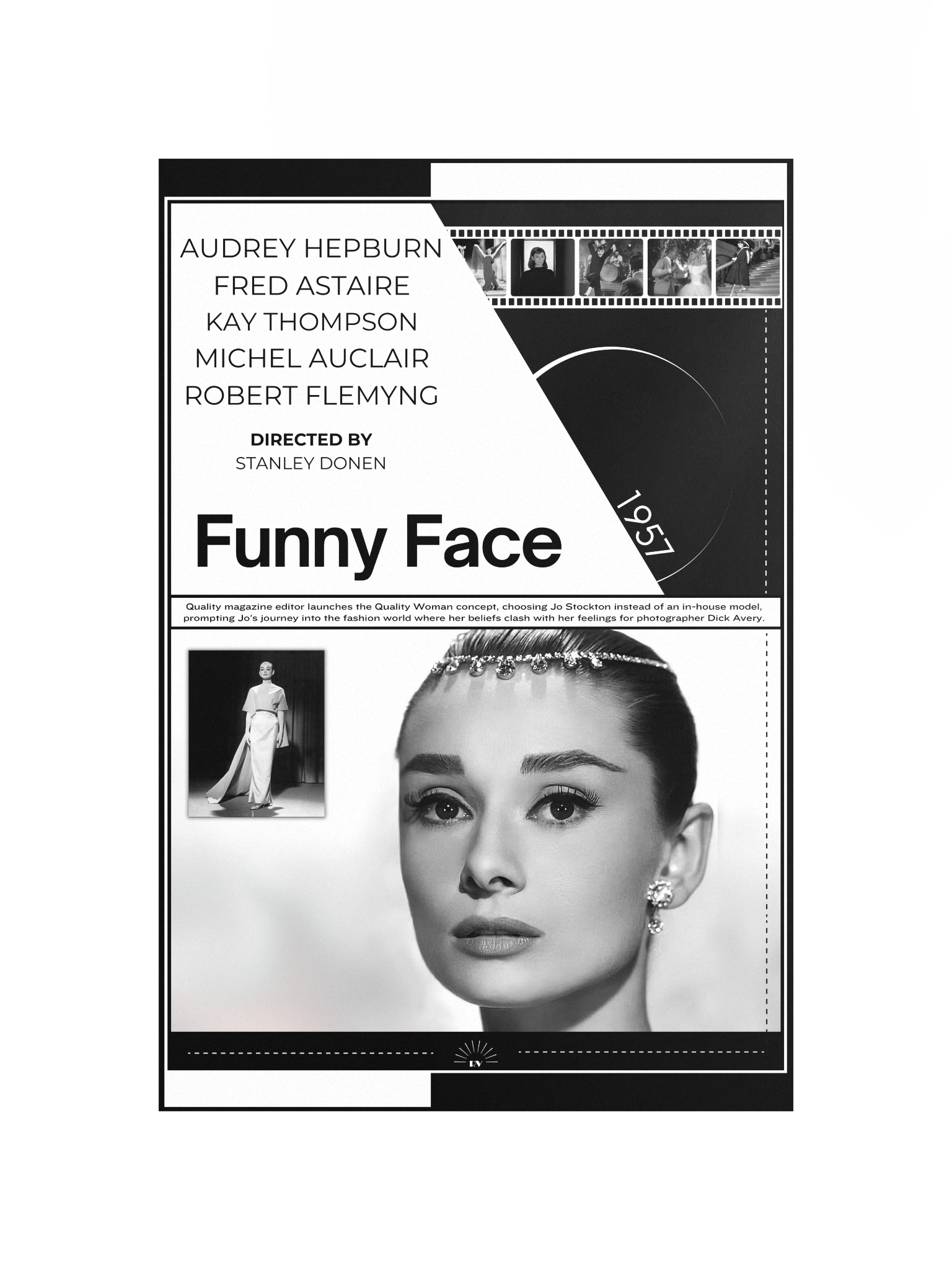 Funny Face with Audrey Hepburn and Fred Astaire 1957 | Movie Poster | 12x18 Wall Art product image (4)