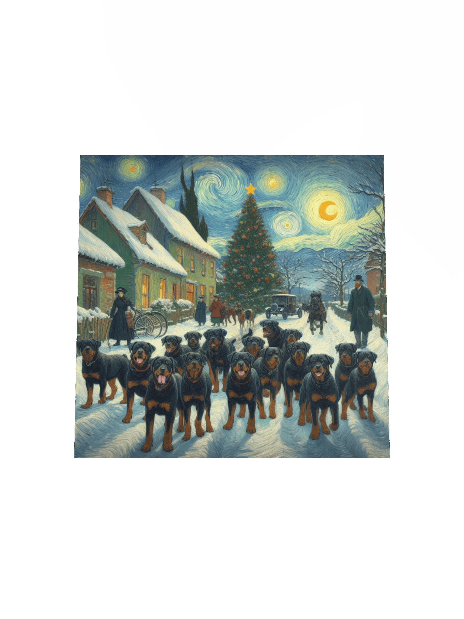 Christmas Night Rottweiler Poster product image (17)