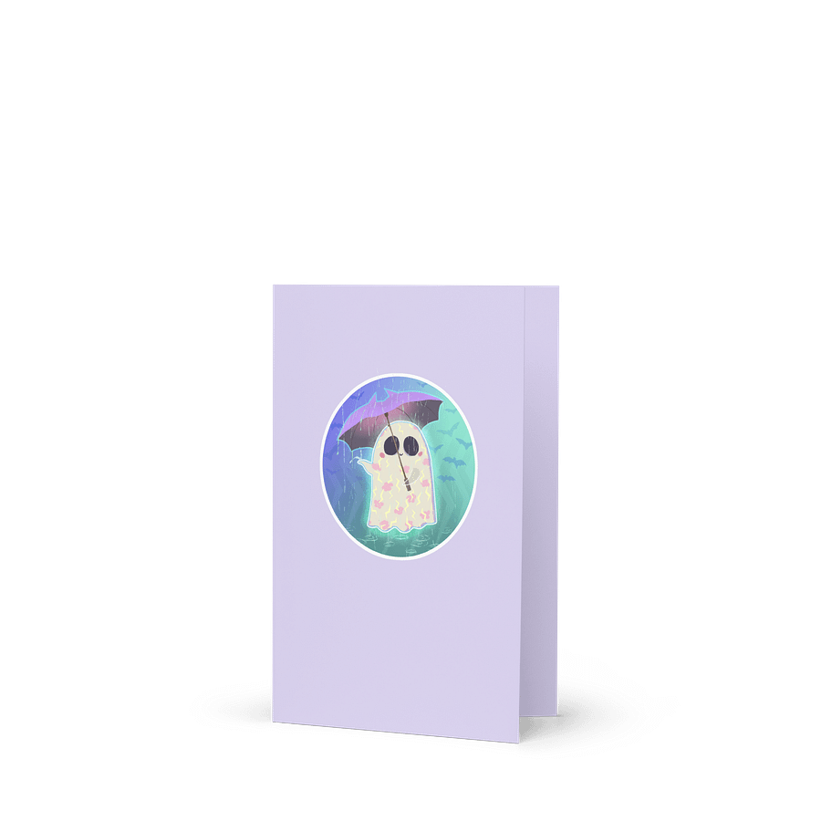 Pastel Little Ghost in the Rain #2 - Greeting Card product image (4)