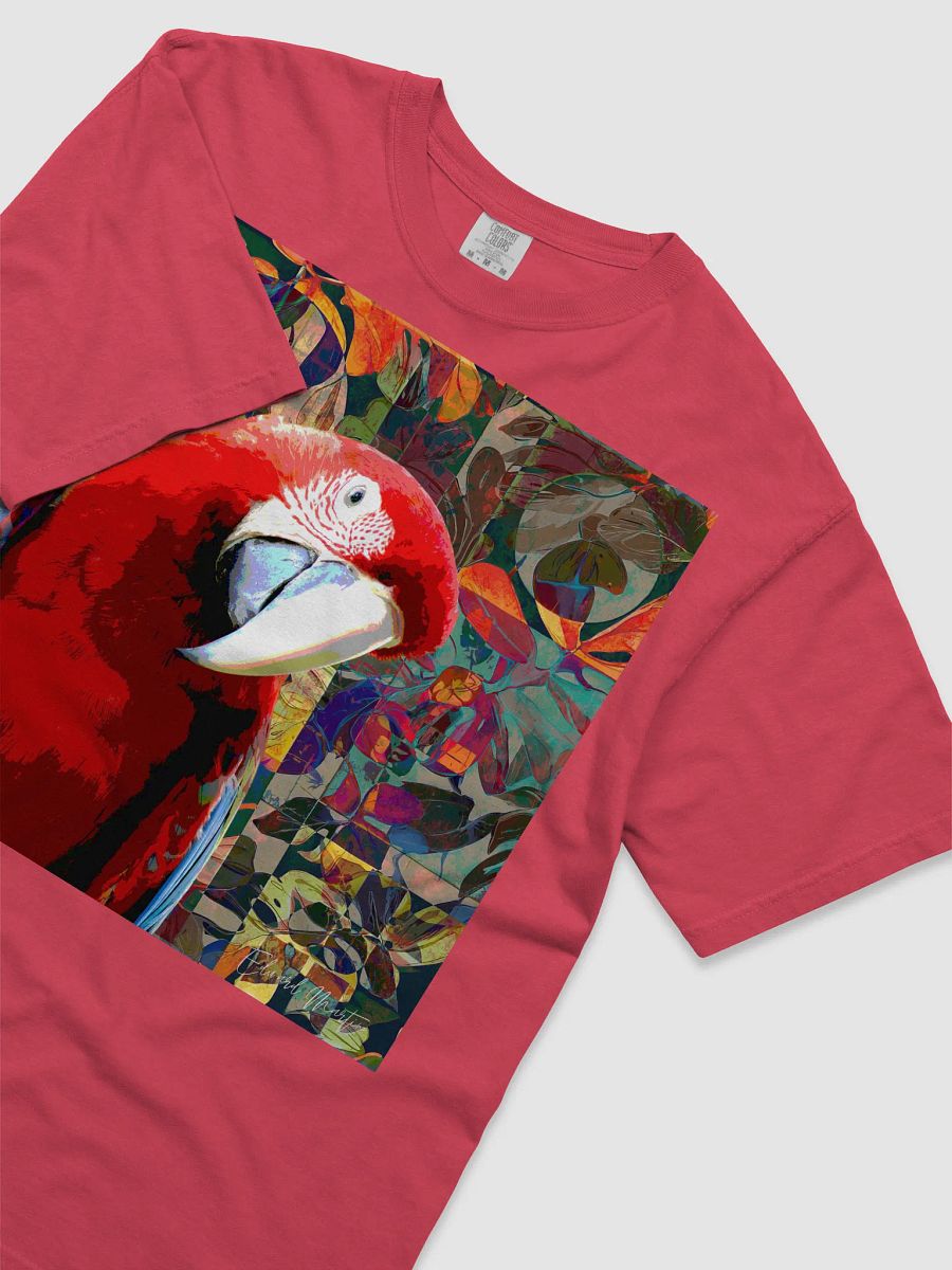 'Perdon?' by Edward Martin : Vibrant Parrot Paradise T-Shirt product image (43)