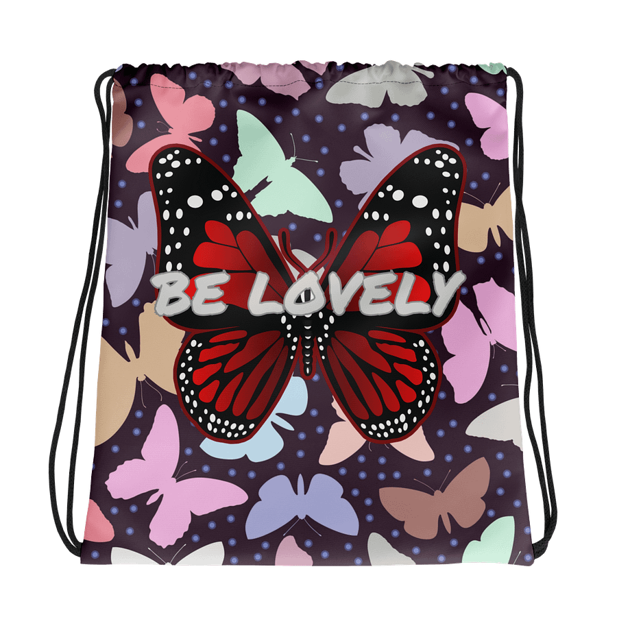 Be Lovely Butterfly Drawstring Bag product image (1)