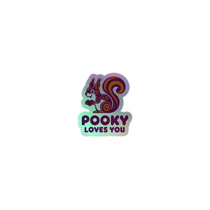 Pooky's Holographic Squirrel Love Sticker Sheet product image (1)