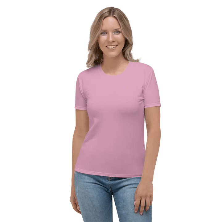 Plain Light Pink Light Summer Women's Crewneck Polyester Heavyweight Premium T-Shirt by Treasure Pie product image (1)