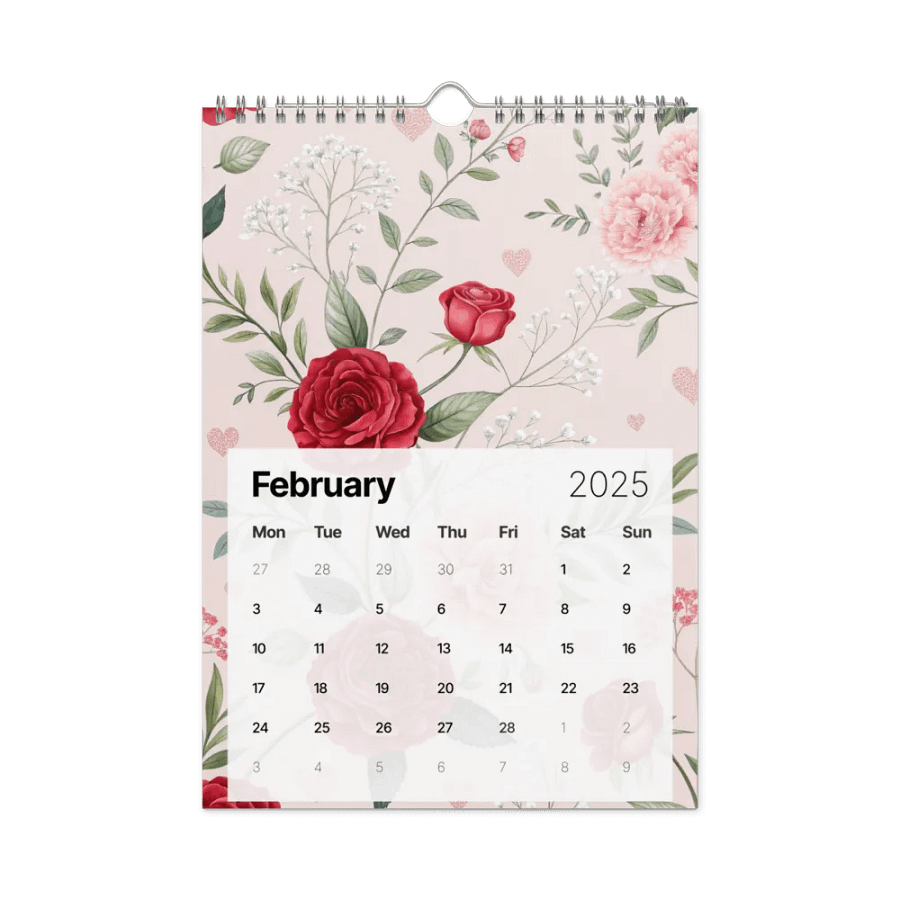 SEAMLESS FLORAL PATTERN WALL CALENDAR 2025 product image (5)