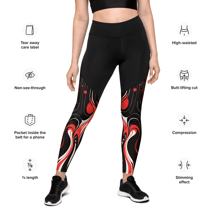 Dynamic Swirl - All-Over Sports Leggings product image (2)