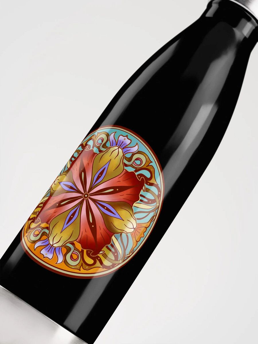 Crimson Floral Mandala - Water Bottle product image (5)