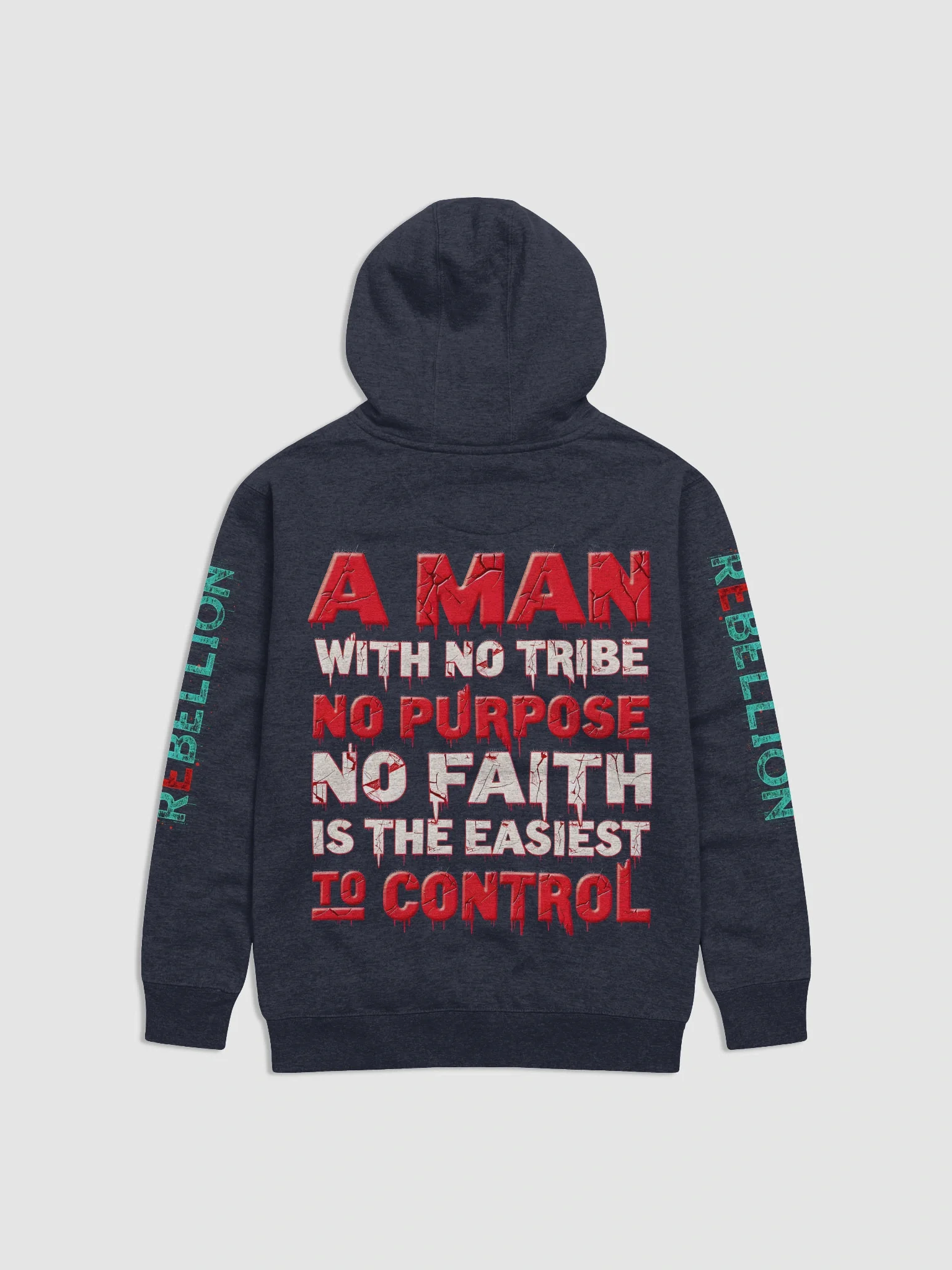Rebellion Red Premium Hoodie - A Man With No Tribe No Purpose No faith Is The Easiest To Control product image (19)