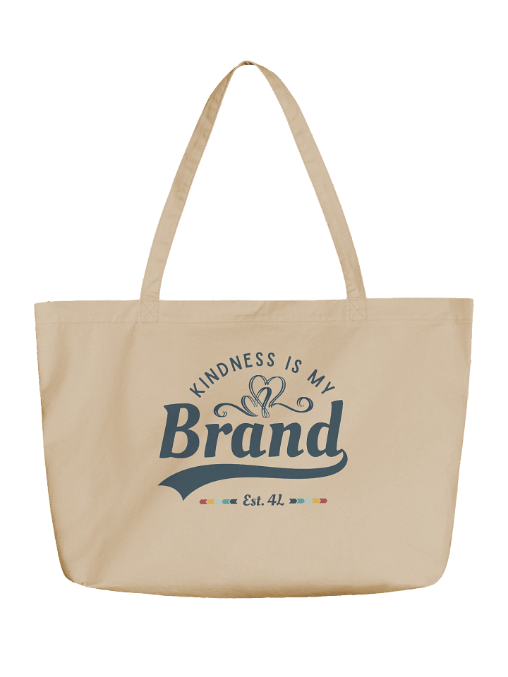 Depth Over Dazzle Tote – “Kindness is My Brand” | Organic Cotton Empowerment Tote Bag — Fulfilled in US, EU, UK & Canada product image (1)