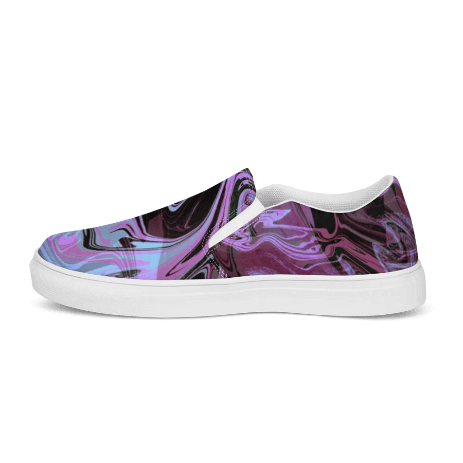 Marbled Dreams Swirl Pattern Womens Slip-On Canvas Shoes product image (9)