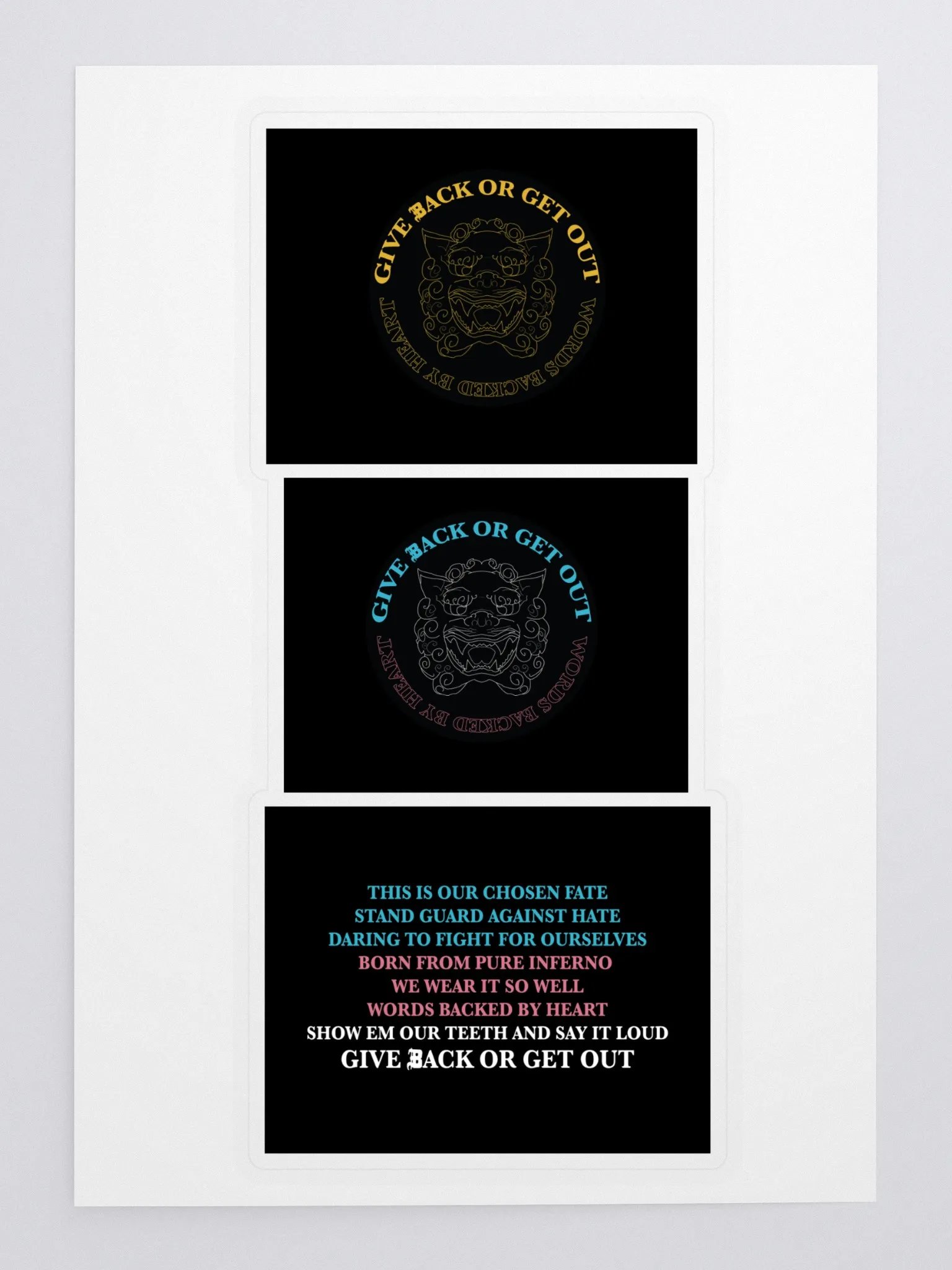 Logo and Mantra sticker set product image (3)