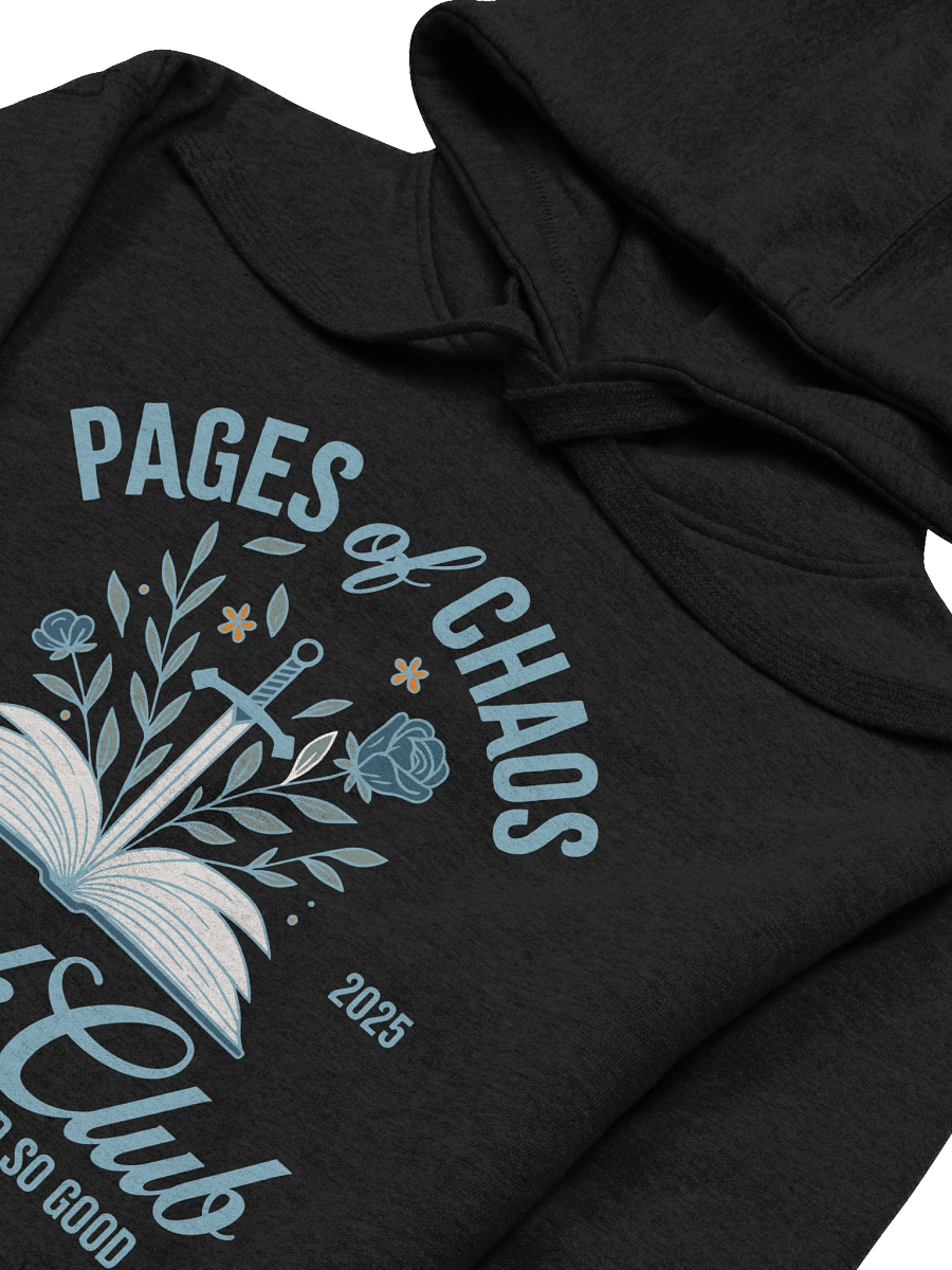 Pages of Chaos Book Club Hoodie (Front Logo, Dark) product image (11)