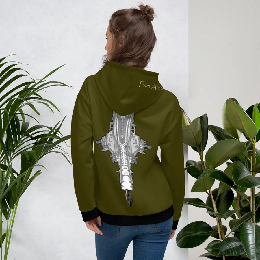 Green Foss double tug Sketch Hoodie product image (11)