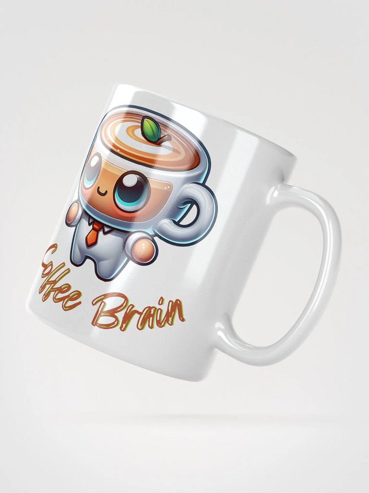 Cute Coffee Brain Cartoon Design Ceramic Mug - Adorable Coffee Lover's Art product image (6)