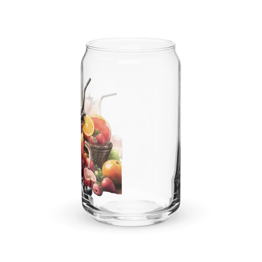 Fruit juice with fruit slice mixed water affect design-02-Can-Shaped Glass product image (11)