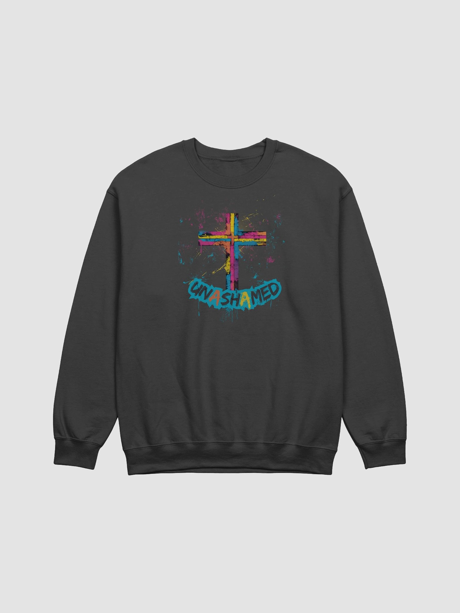 Unashamed Ro 1:16 Cross Sweatshirt - Unisex Gildan Classic fit product image (1)