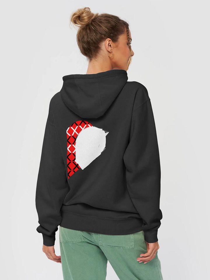 Valentine Matching Road Helmet Heart Hoodie (White-Right) product image (1)