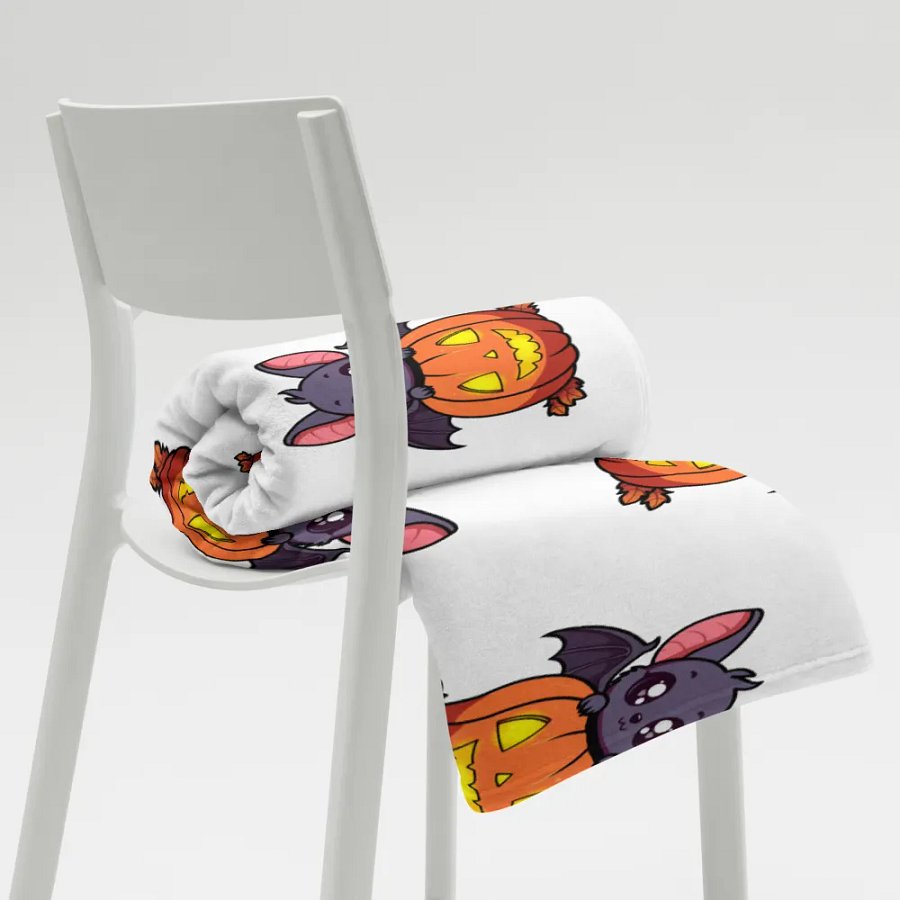 Glowing Halloween Bats Throw Blanket product image (8)