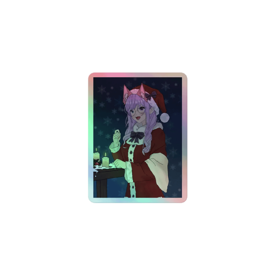 Peachmas Holo Sticker product image (1)
