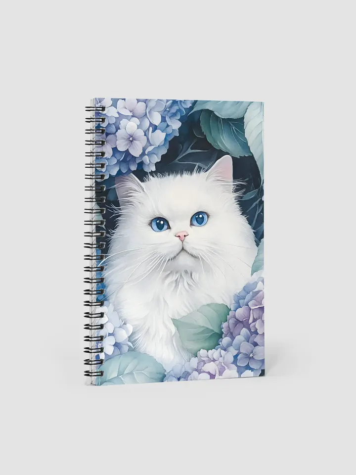 Hydrangea Kitty Dreams Spiral Notebook product image (1)