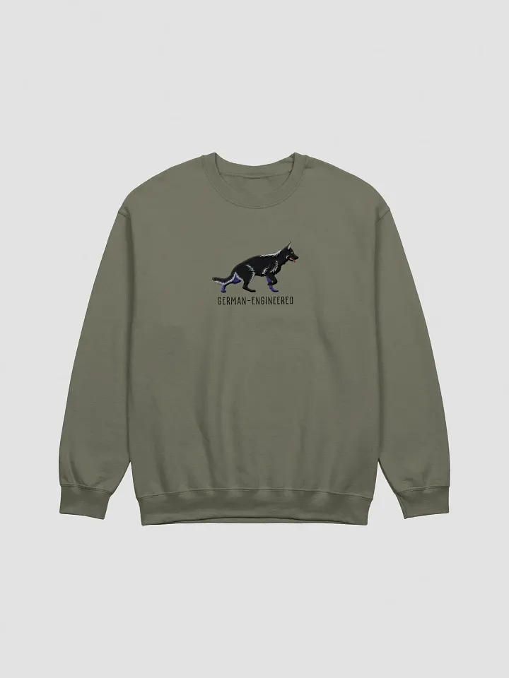 German-Engineered Sweatshirt (Embroidered) of a German Shepherd(Black) product image (7)