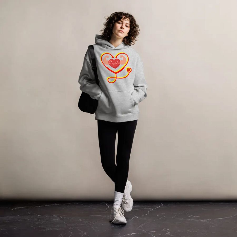 Heartbeat Flex Oversized Hoodie product image (18)