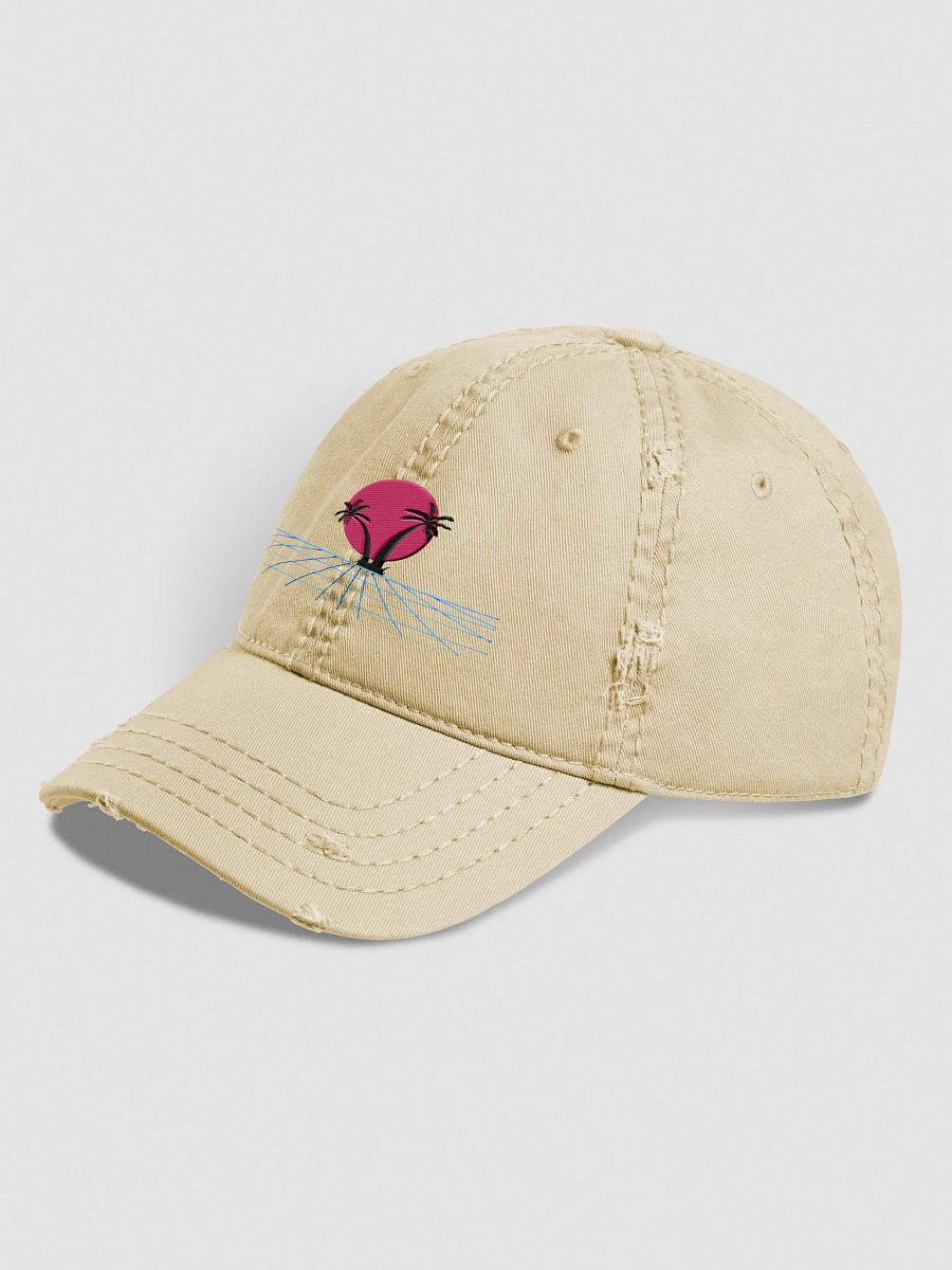 Retro Sunset Palm Distressed Dad Hat product image (2)