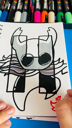 🤯 Drawing Hollow Knight For “H” Alphabet Challenge ?!! PART 8